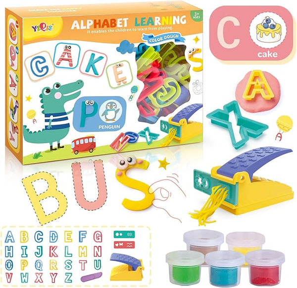 Alphabet learning play dough