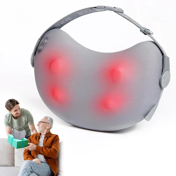 Cordless Back and Neck Massager with Heat Shiatsu Back Massager for Upper and Lower Back