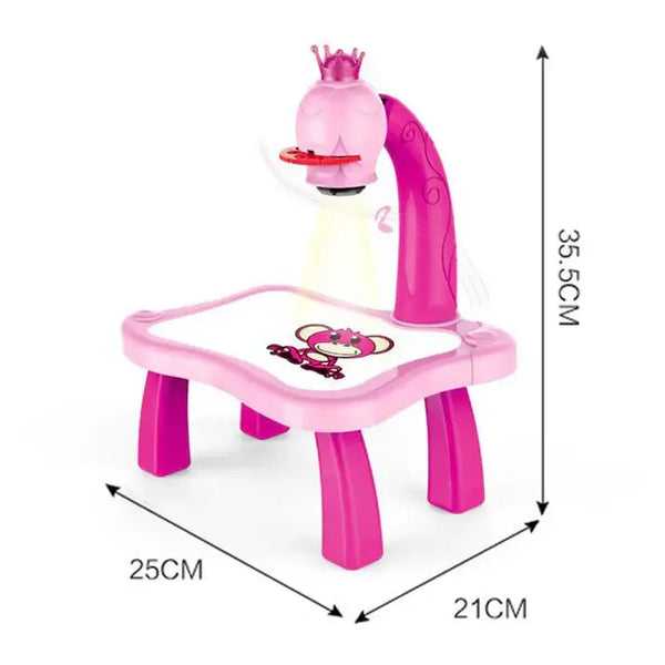 Kids Drawing Projector Table-Smart Learning Toy for Children Projection Painting Table Easy to Clean Big Size