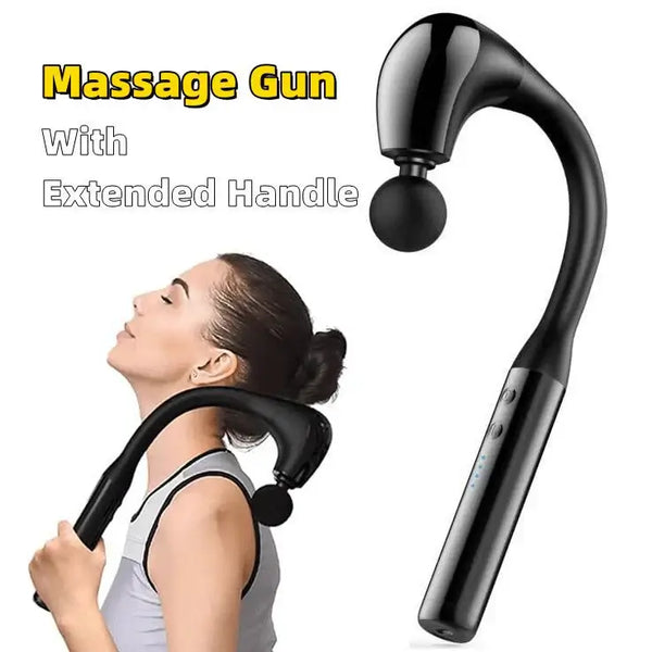 Massage Gun with Extended Handle Revolutionary U-Shaped Back Massager for Pain Relief Deep Tissue Body Massager